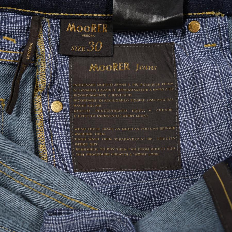 MOORER ムーレー / PILON-DC109 デニムジーンズ 5ポケット パンツ 日本製生地 コットン カシミヤ ストレッチ ネイビー / セールの画像