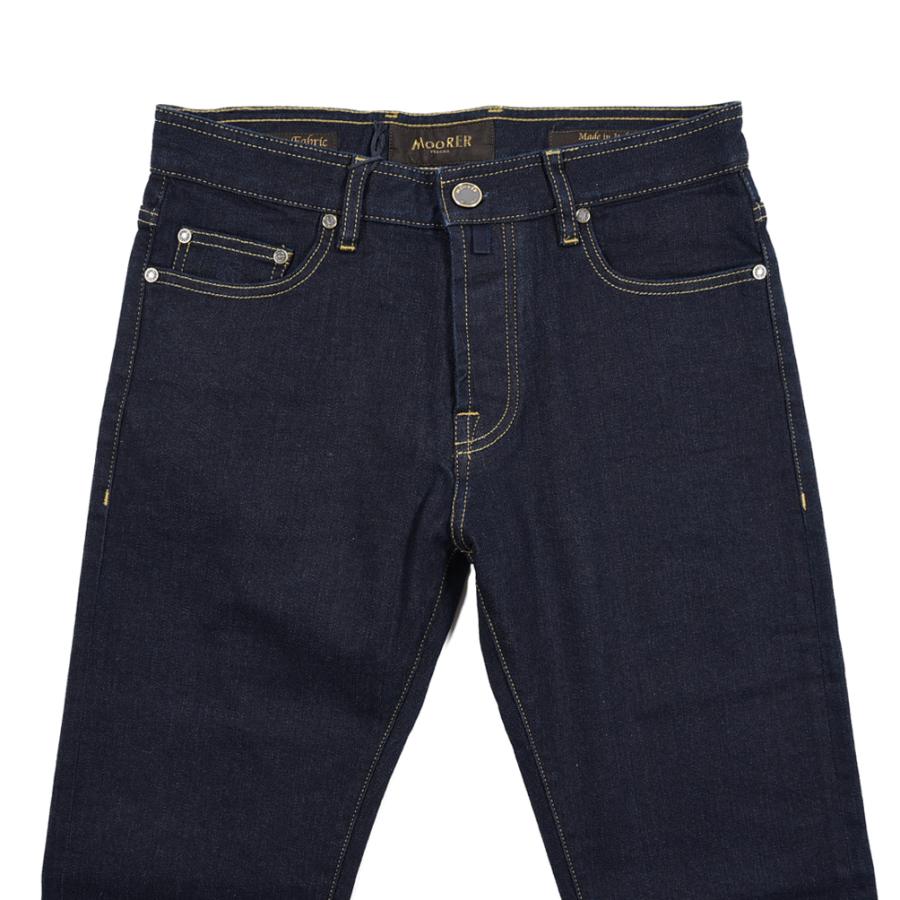 MOORER ムーレー / PILON-DC109 デニムジーンズ 5ポケット パンツ 日本製生地 コットン カシミヤ ストレッチ ネイビー / セールの画像