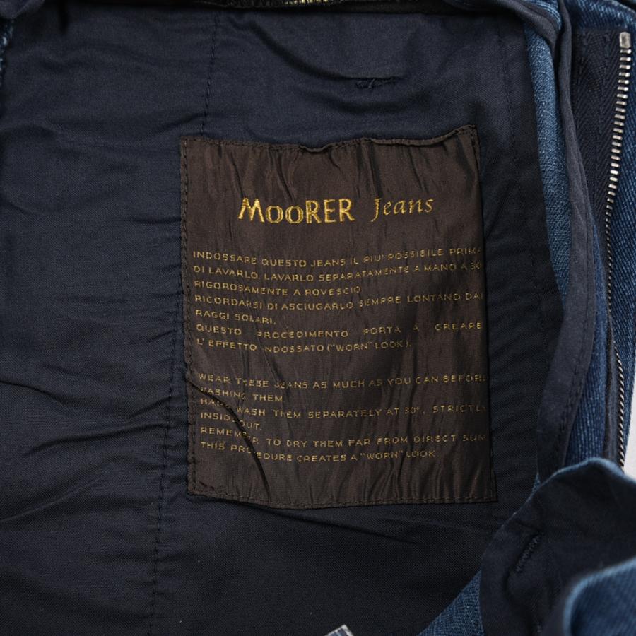 MOORER ムーレー / WILTON-32 LIGHT デニムジーンズ スラックス デニスラ ワンタック イージーパンツ 日本製生地 コットンブルー / セールの画像