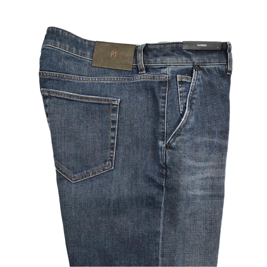PT TORINO DENIM ピーティートリノデニム / INDIE テーパード デニムジーンズ デニスラ ストレッチパンツ コットン ブルー / セールの画像