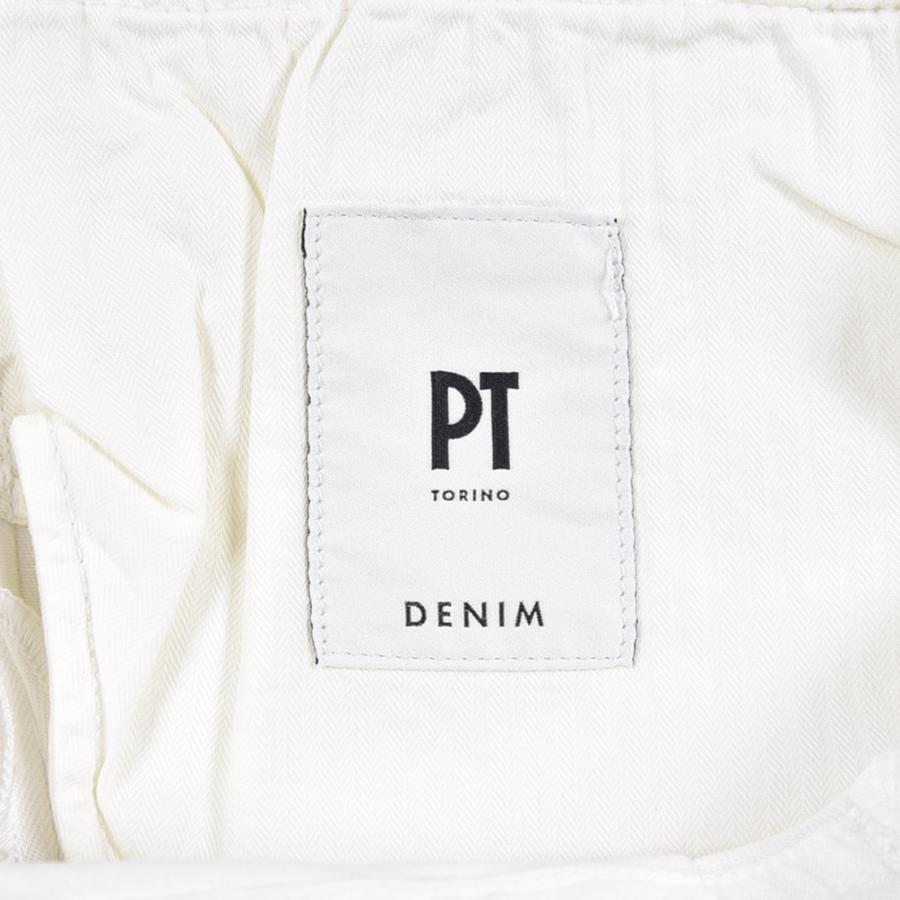 PT TORINO DENIM ピーティートリノデニム / SWING SUPERSLIM FIT リヨセル コットン ストレッチ ホワイト PT05の画像