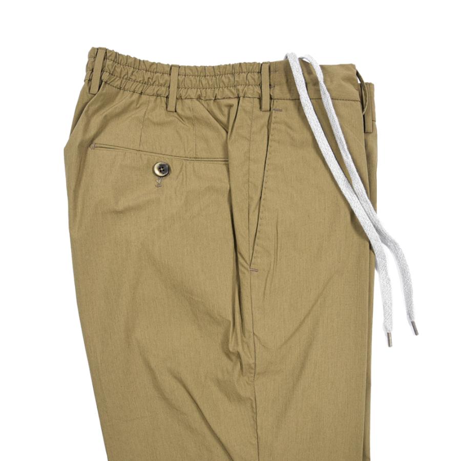 ピーティートリノ PT TORINO SLIM FIT イージースラックス ノータック パンツ 春夏 メンズ コットン ポリアミド ストレッチ カーキグリーン PT01