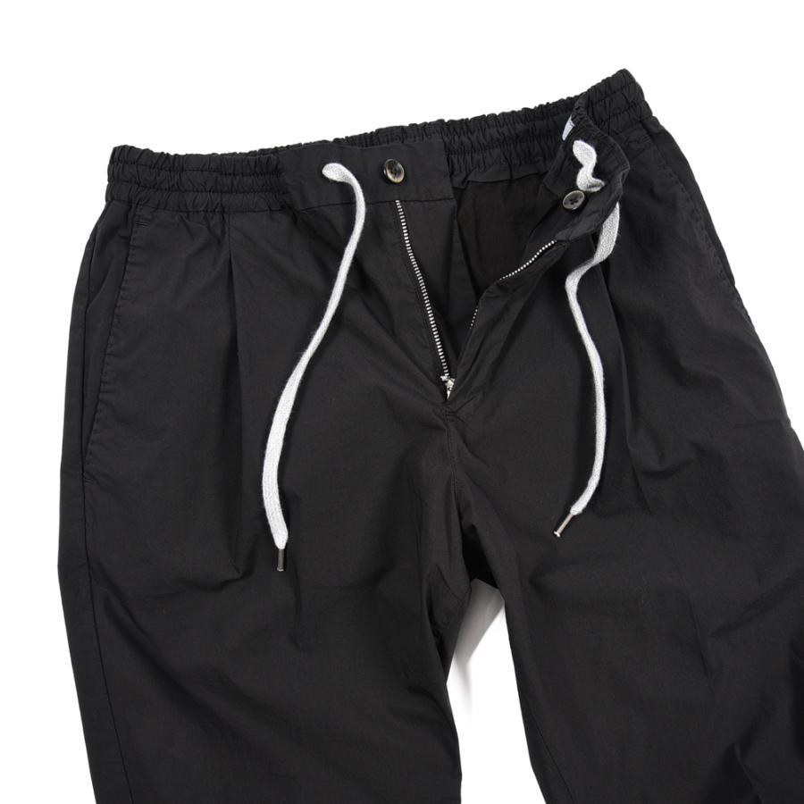 ピーティートリノ PT TORINO SOFT FIT イージースラックス ワンタック パンツ 春夏 メンズ コットン ポリアミド ストレッチ ブラック PT01