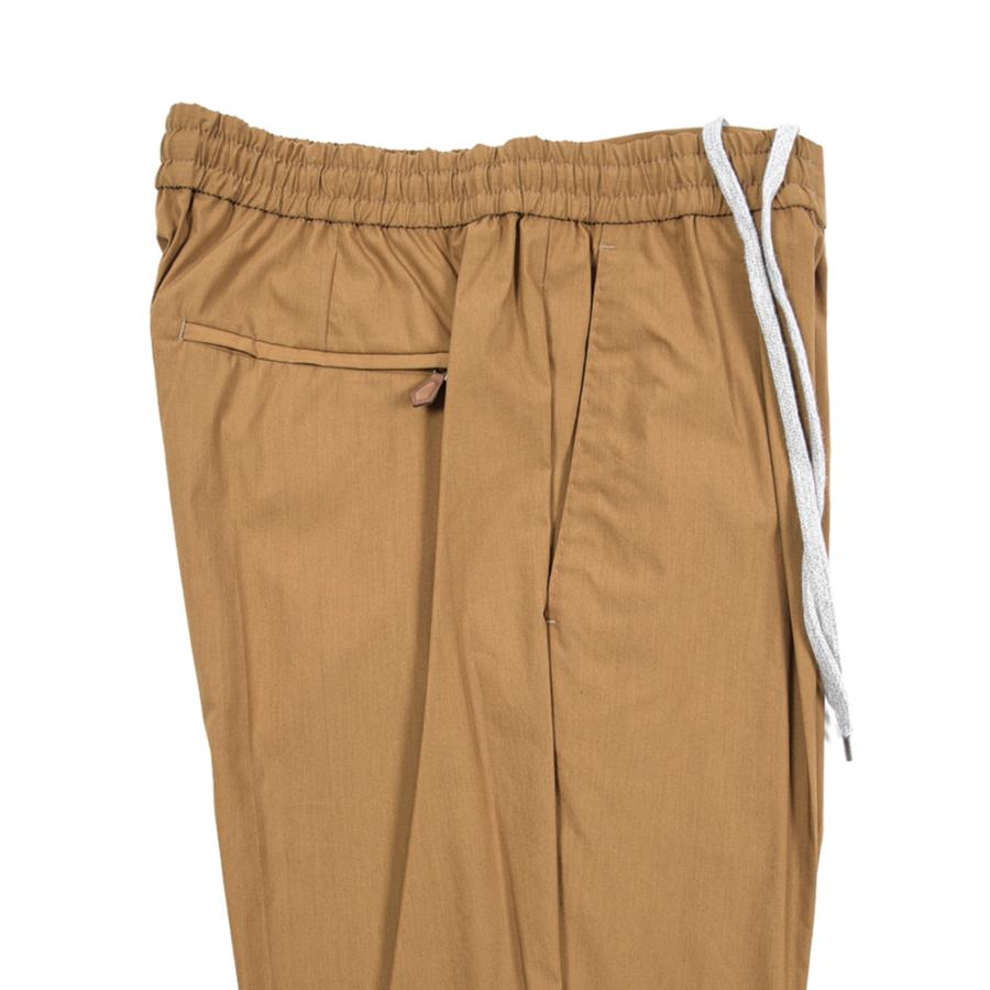 ピーティートリノ PT TORINO SOFT FIT イージースラックス ワンタック パンツ 春夏 メンズ コットン ポリアミド ストレッチ ブラウン PT01