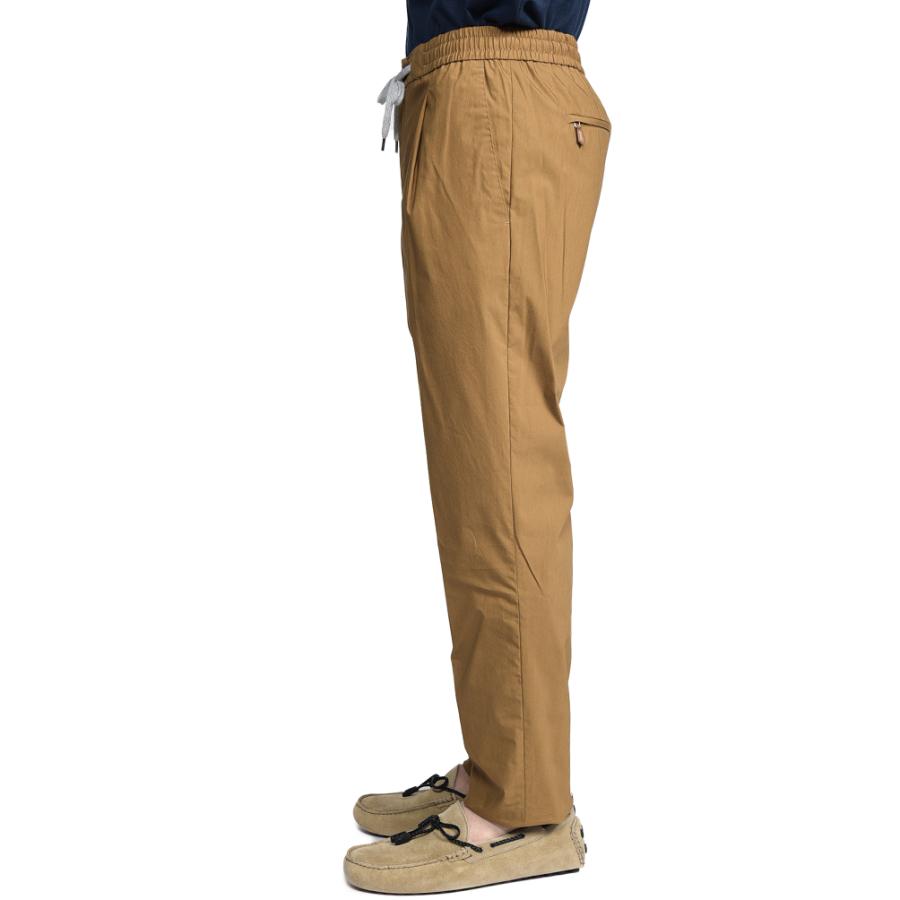ピーティートリノ PT TORINO SOFT FIT イージースラックス ワンタック パンツ 春夏 メンズ コットン ポリアミド ストレッチ ブラウン PT01