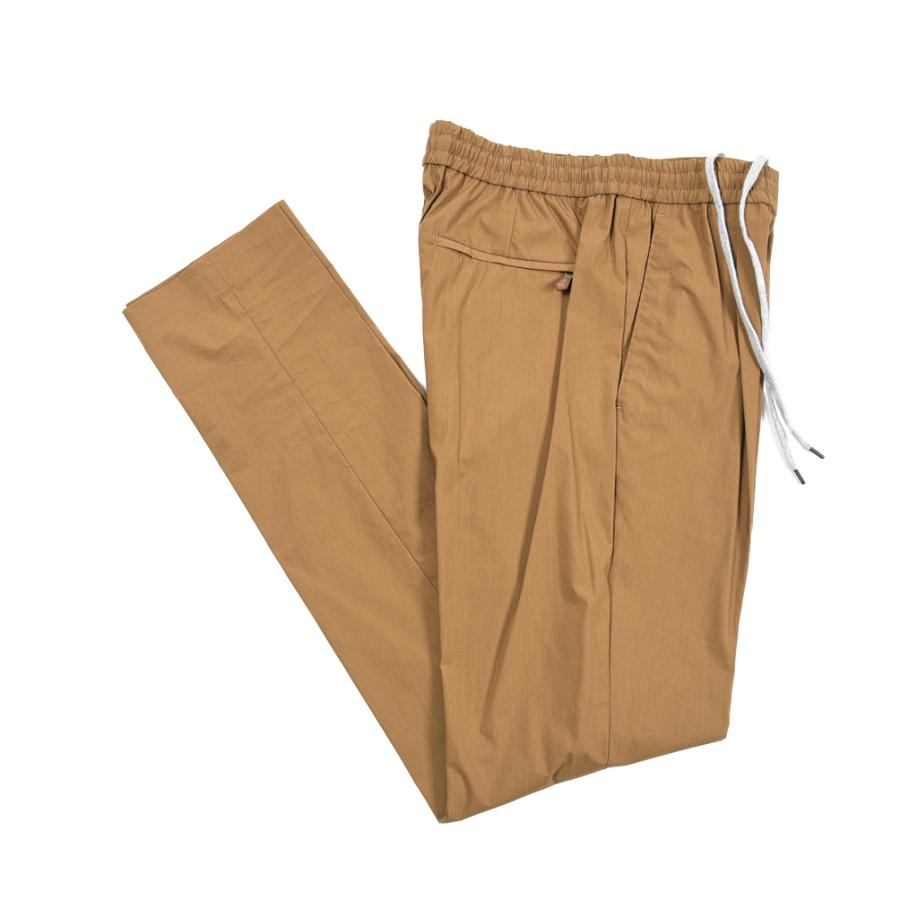 ピーティートリノ PT TORINO SOFT FIT イージースラックス ワンタック パンツ 春夏 メンズ コットン ポリアミド ストレッチ ブラウン PT01