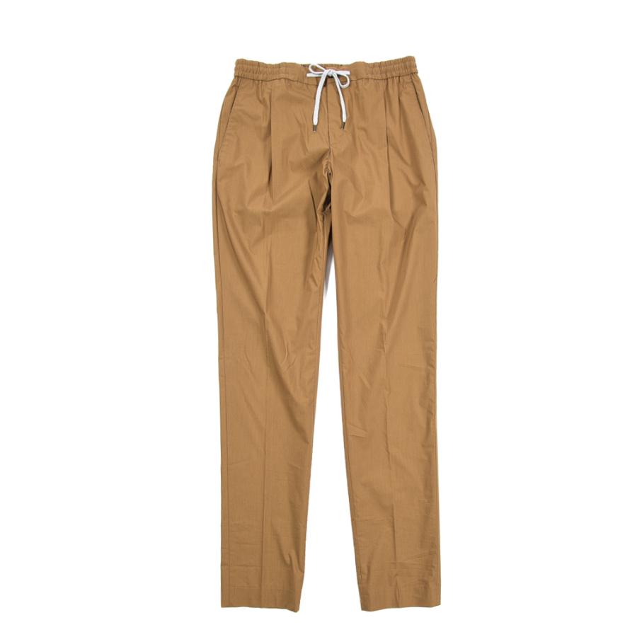 ピーティートリノ PT TORINO SOFT FIT イージースラックス ワンタック パンツ 春夏 メンズ コットン ポリアミド ストレッチ ブラウン PT01