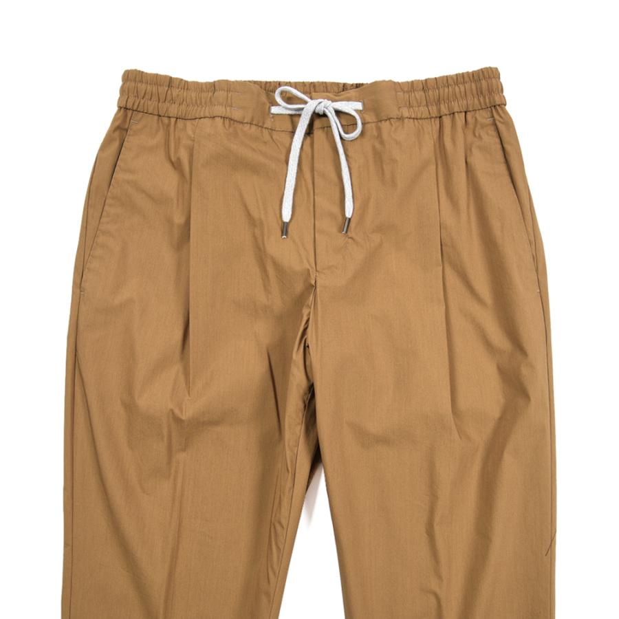 ピーティートリノ PT TORINO SOFT FIT イージースラックス ワンタック パンツ 春夏 メンズ コットン ポリアミド ストレッチ ブラウン PT01