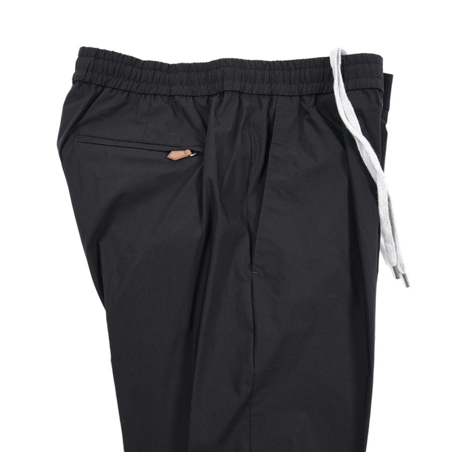 ピーティートリノ PT TORINO SOFT FIT イージーパンツ スラックス ワンタック 春夏 メンズ コットン ポリアミド ストレッチ ブラック PT01