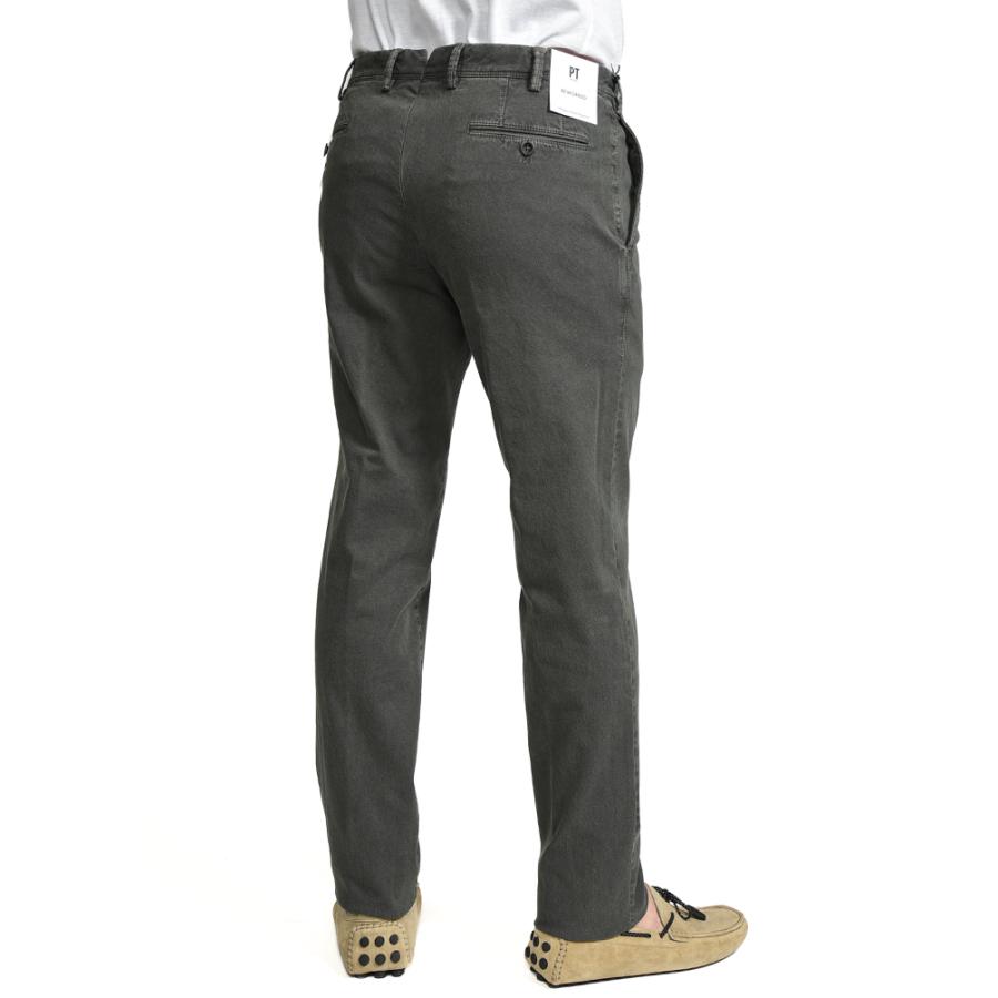 ピーティートリノ PT TORINO EDGE REBEL FIT コットンスラックス ノータック パンツ 春夏 メンズ コットン 100% カーキグリーン PT01