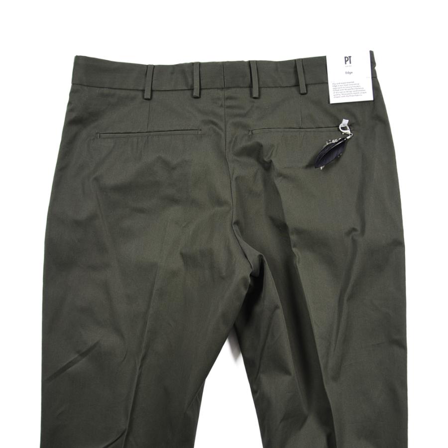ピーティートリノ PT TORINO EDGE REBEL FIT コットンスラックス ノータック パンツ 春夏 メンズ コットン 100% カーキグリーン PT01