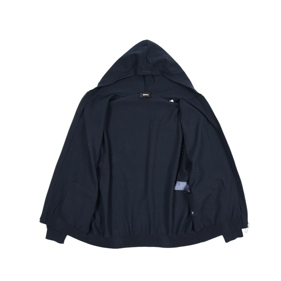 HERNO ヘルノ / LAMINAR ラミナー フーディー スウェットシャツ ジップアップブルゾン ライトアウター コットン ポリエステル ネイビー / 26SSの画像