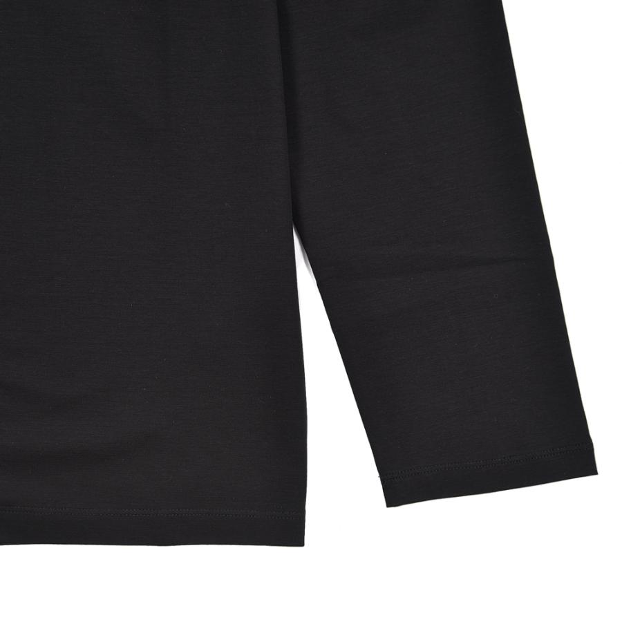 HERNO ヘルノ / 長袖 Tシャツ ロンT カットソー クルーネック コットン ストレッチ ブラック / 26SSの画像