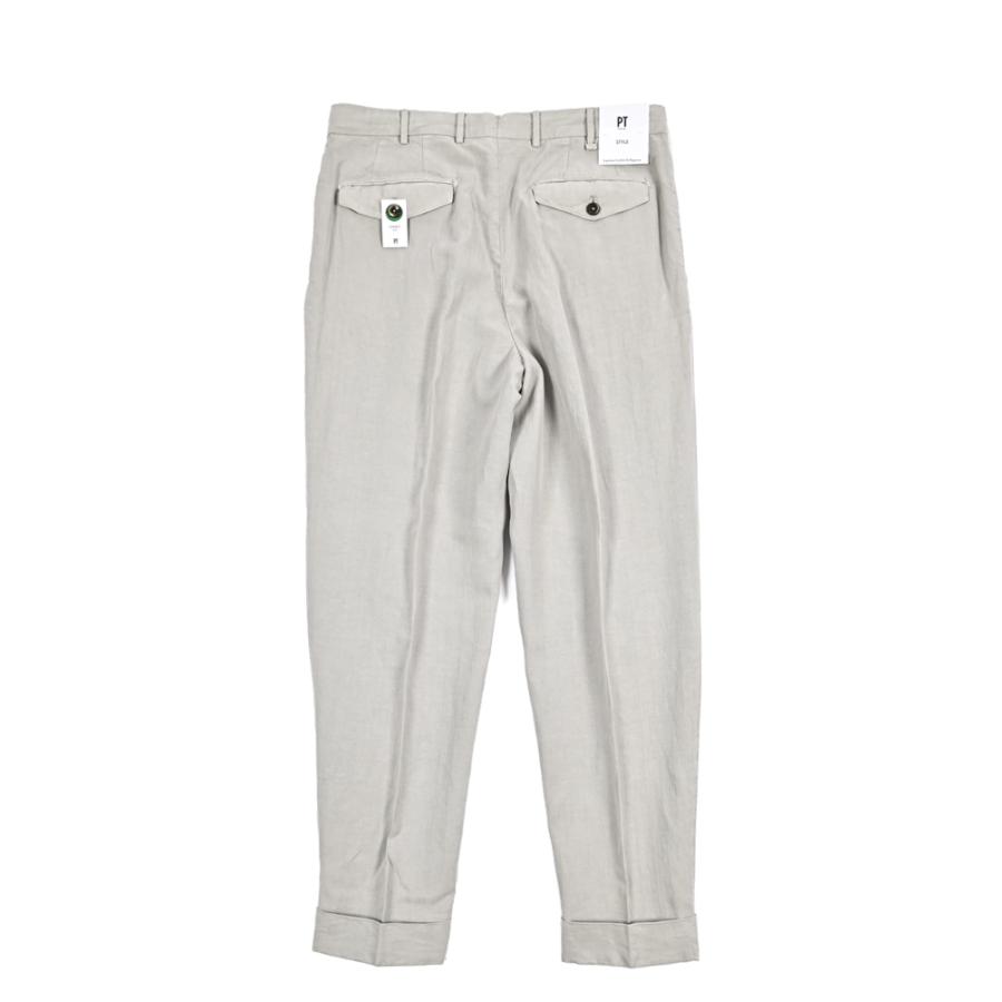 【美品】PTトリノ スラックス リネン コットン ツータック アイボリー M PT TORINO ピーティートリノ / CARROT FIT スラックス ツータック