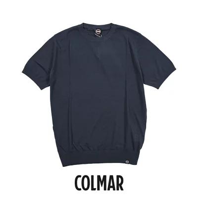 COLMAR コルマー / サマーニットセーター クルーネック ハイゲージ 半袖 REGULAR FIT コットン100% ネイビー COLMAR ORIGINALS / 26SS / セール | COLMAR