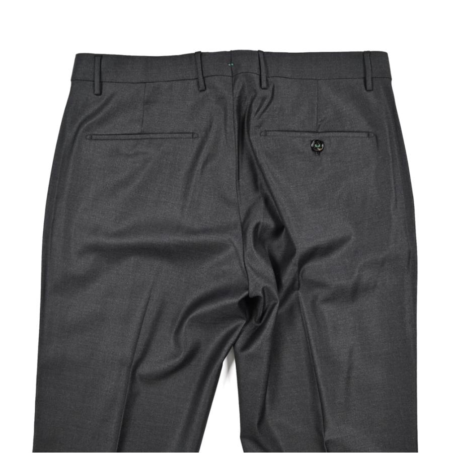 BERWICH ベルウィッチ / VULCANO スラックス ノータック パンツ Loro Piana AUSTRALIS Super 150's ウール100% ダークグレーの画像