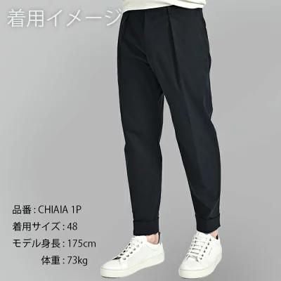 BERWICH ベルウィッチ / CHIAIA スラックス ワンタック インプリーツ パンツ Loro Piana ZELANDER ウール100% グレージュの画像