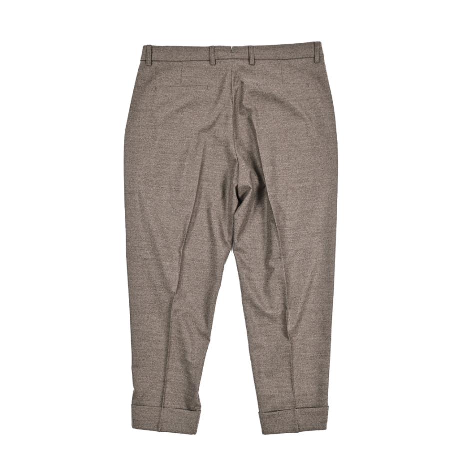 BERWICH ベルウィッチ / CHIAIA スラックス ワンタック インプリーツ パンツ Loro Piana ZELANDER ウール100% グレージュの画像