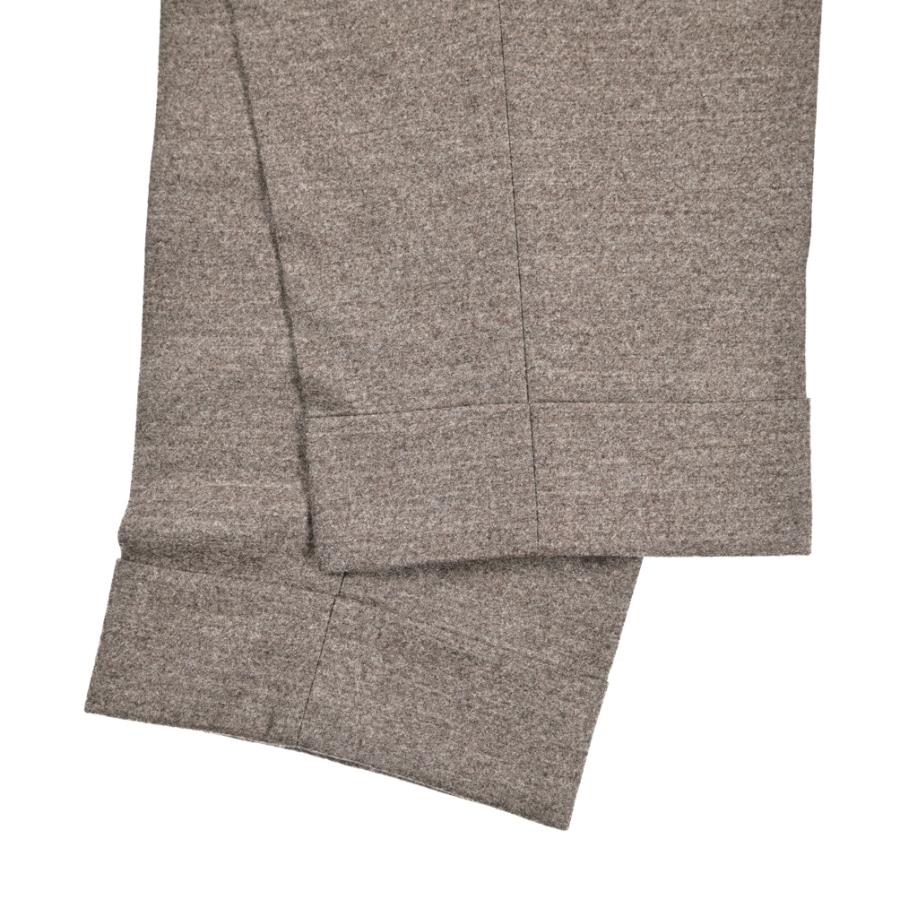BERWICH ベルウィッチ / CHIAIA スラックス ワンタック インプリーツ パンツ Loro Piana ZELANDER ウール100% グレージュの画像