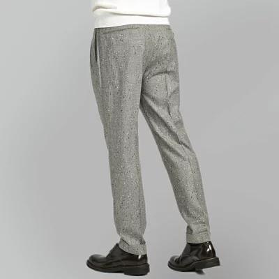 BERWICH ベルウィッチ / BARBER LONG-GD バーバー コットンスラックス ツータック パンツ コットン ストレッチ オフホワイトの画像