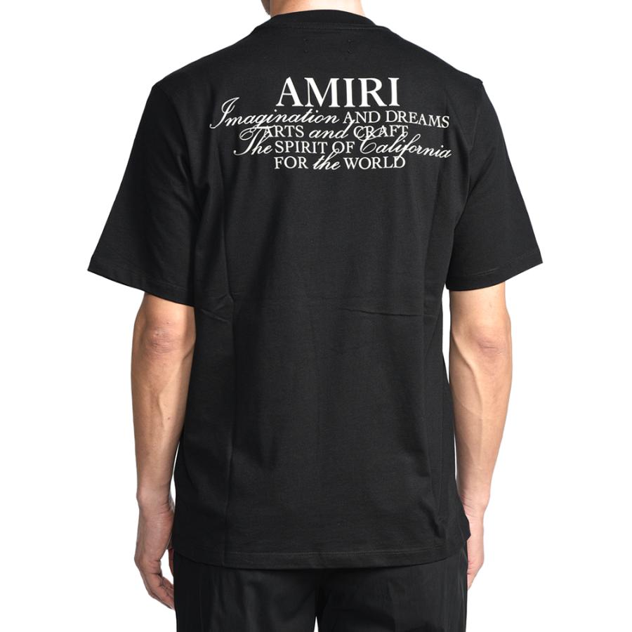 AMIRI アミリ / AMIRI SPIRIT TEE ロゴ Tシャツ カットソー 半袖 クルーネック コットン100% ブラック MADE IN ITALY / 26-27AWの画像