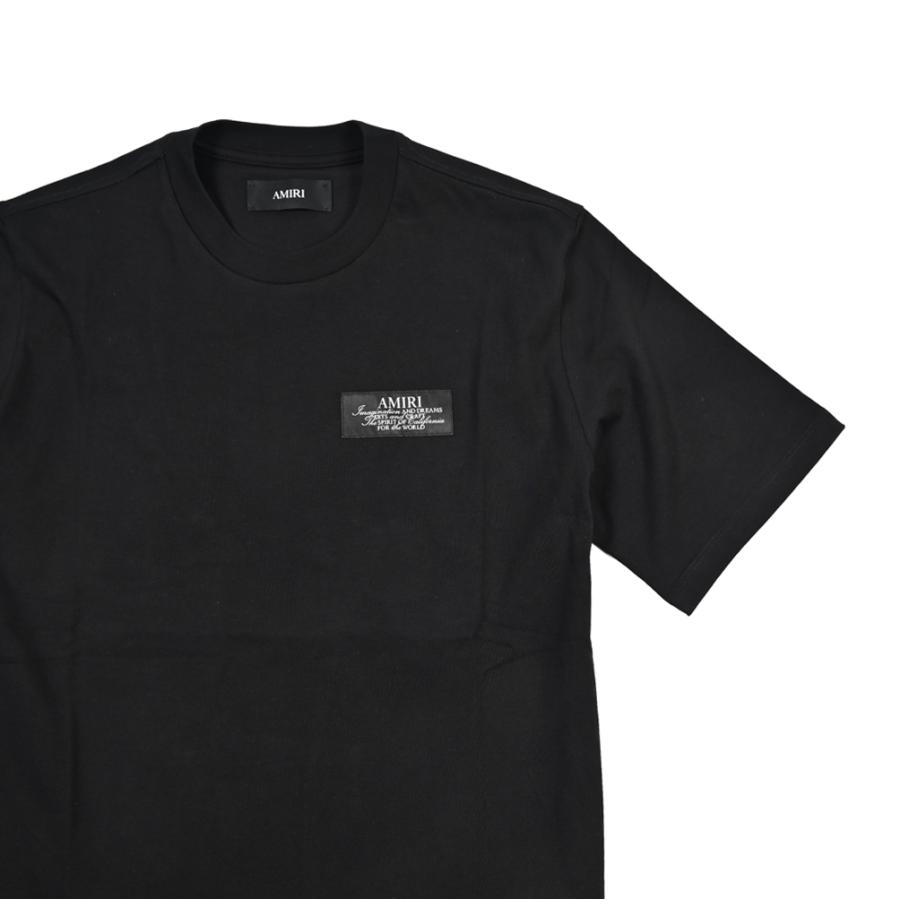 AMIRI アミリ / AMIRI SPIRIT TEE ロゴ Tシャツ カットソー 半袖 クルーネック コットン100% ブラック MADE IN ITALY / 26-27AWの画像