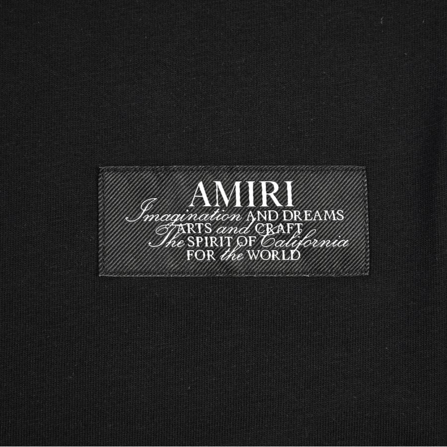 AMIRI アミリ / AMIRI SPIRIT TEE ロゴ Tシャツ カットソー 半袖 クルーネック コットン100% ブラック MADE IN ITALY / 26-27AWの画像