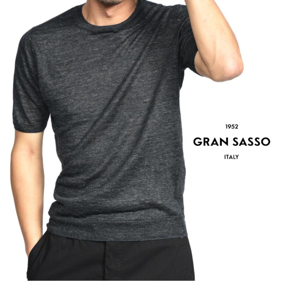 Gran Sasso グランサッソ / ニットTシャツ サマーセーター クルーネック ハイゲージ 半袖 リネン100% 9色展開 MADE IN ITALY / 26SS / セール | Gran Sasso