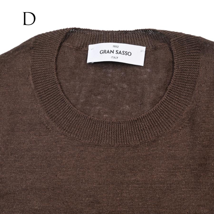 Gran Sasso グランサッソ / ニットTシャツ サマーセーター クルーネック ハイゲージ 半袖 リネン100% 9色展開 MADE IN ITALY / 26SS / セール | Gran Sasso | 05