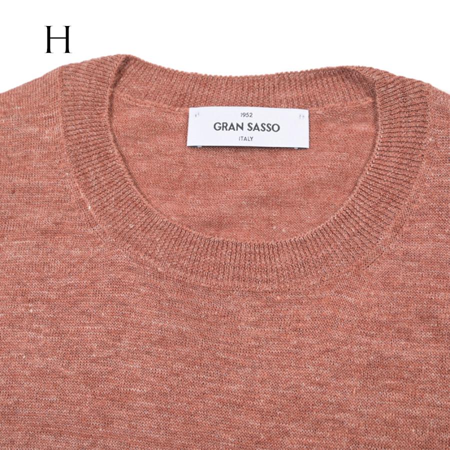 Gran Sasso グランサッソ / ニットTシャツ サマーセーター クルーネック ハイゲージ 半袖 リネン100% 9色展開 MADE IN ITALY / 26SS / セール | Gran Sasso | 09