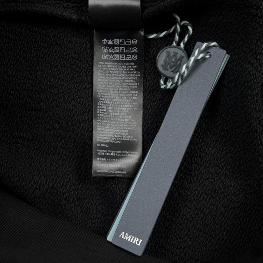 AMIRI アミリ / AMIRI CORE LOGO HOODIE フーディー スウェットシャツ プルオーバー 長袖 コットン100% ロゴ ブラック / 26-27AWの画像