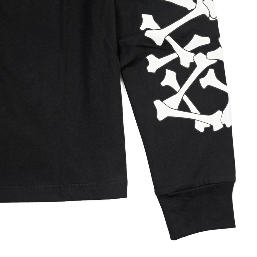 AMIRI アミリ / BONES STACKED LONG SLEEVE TEE 長袖 Tシャツ ロンT カットソー クルーネック コットン100% ロゴ ブラック / 26-27AWの画像