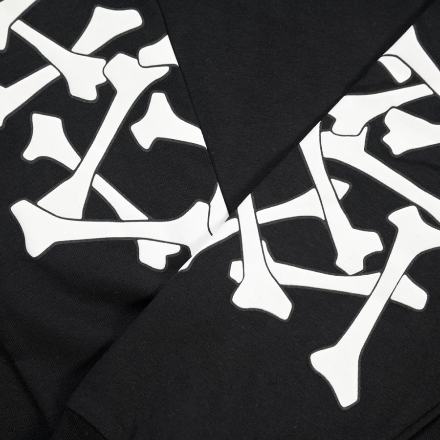 AMIRI アミリ / BONES STACKED LONG SLEEVE TEE 長袖 Tシャツ ロンT カットソー クルーネック コットン100% ロゴ ブラック / 26-27AWの画像