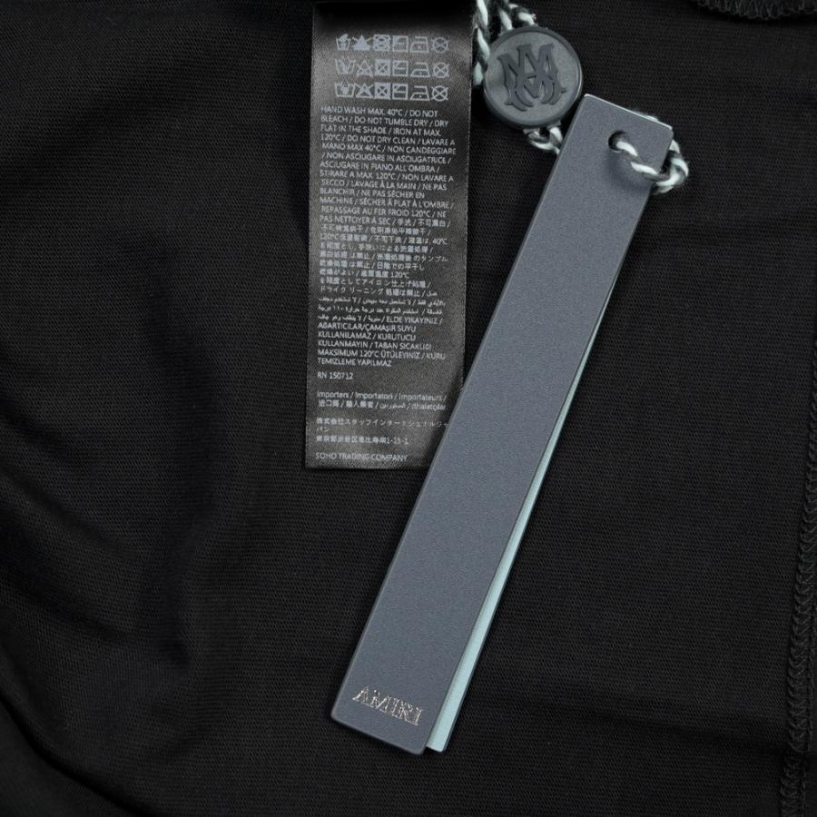 AMIRI アミリ / BONES STACKED LONG SLEEVE TEE 長袖 Tシャツ ロンT カットソー クルーネック コットン100% ロゴ ブラック / 26-27AWの画像