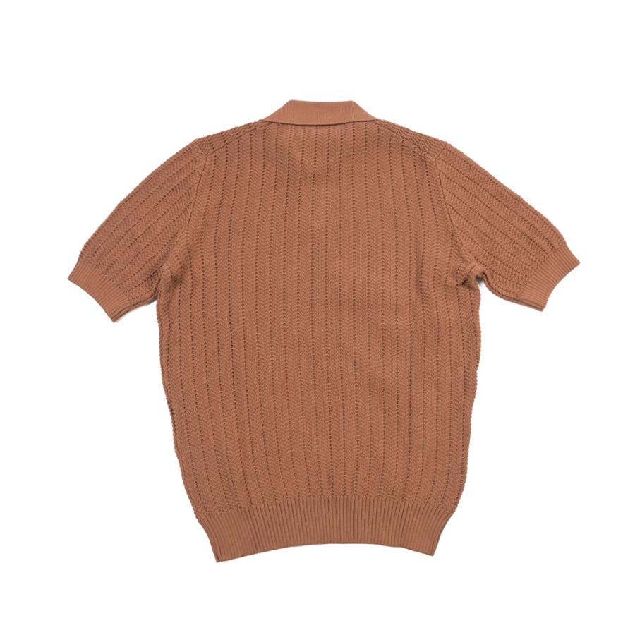 GRAN SASSO ニットポロシャツ ブラウン系 Gran Sasso（グランサッソ） グランサッソ / ニットポロシャツ