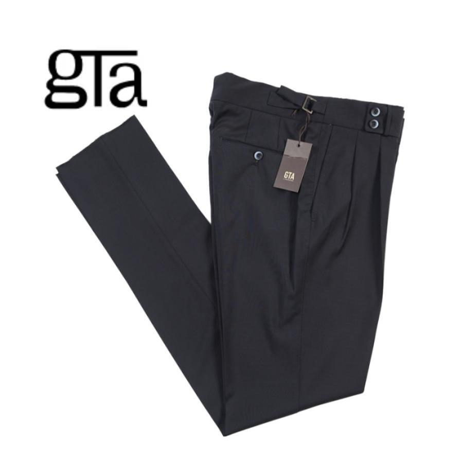 【美品】GTA スラックス サイズ46 ネイビー サマーウール GTA（ジーティーアー） ジーティーアー / MAX II COMFORT ウール