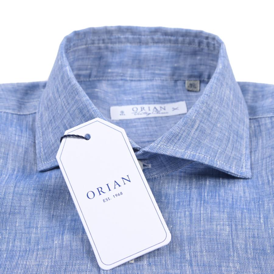 ORIAN オリアン / Vintage Classic 麻シャツ ドレスシャツ ホリゾンタルカラー 長袖 リネン100% ブルー ネイビー 2色展開 / 26SS / セール | ORIAN | 13