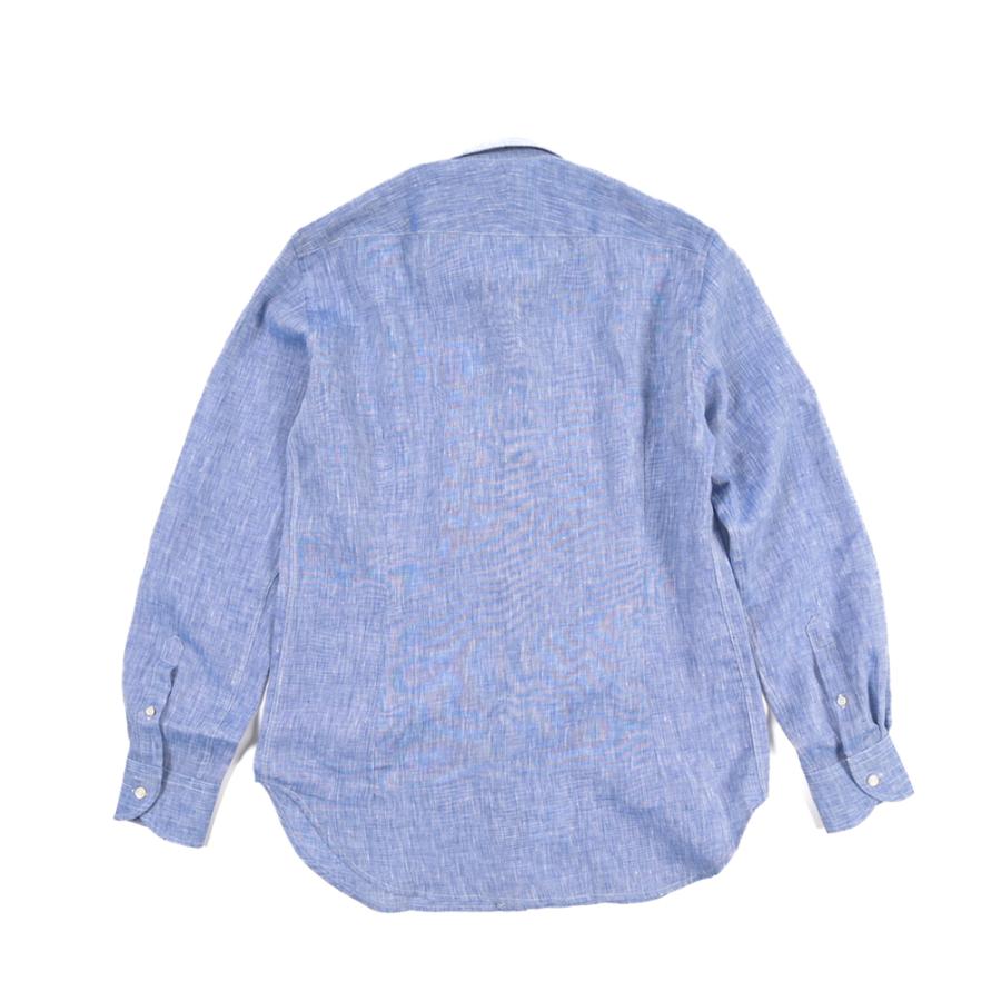 ORIAN オリアン / Vintage Classic 麻シャツ ドレスシャツ ホリゾンタルカラー 長袖 リネン100% ブルー ネイビー 2色展開 / 26SS / セール | ORIAN | 04
