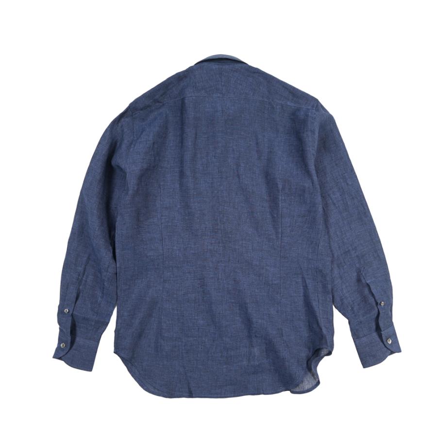 ORIAN オリアン / Vintage Classic 麻シャツ ドレスシャツ ホリゾンタルカラー 長袖 リネン100% ブルー ネイビー 2色展開 / 26SS / セール | ORIAN | 07