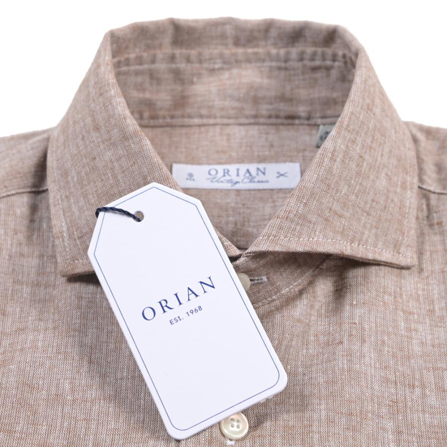 ORIAN Vintage Slim Fit ホリゾンタルカラー リネンシャツ ORIAN（オリアン） オリアン / Vintage Classic 麻混シャツ ドレス