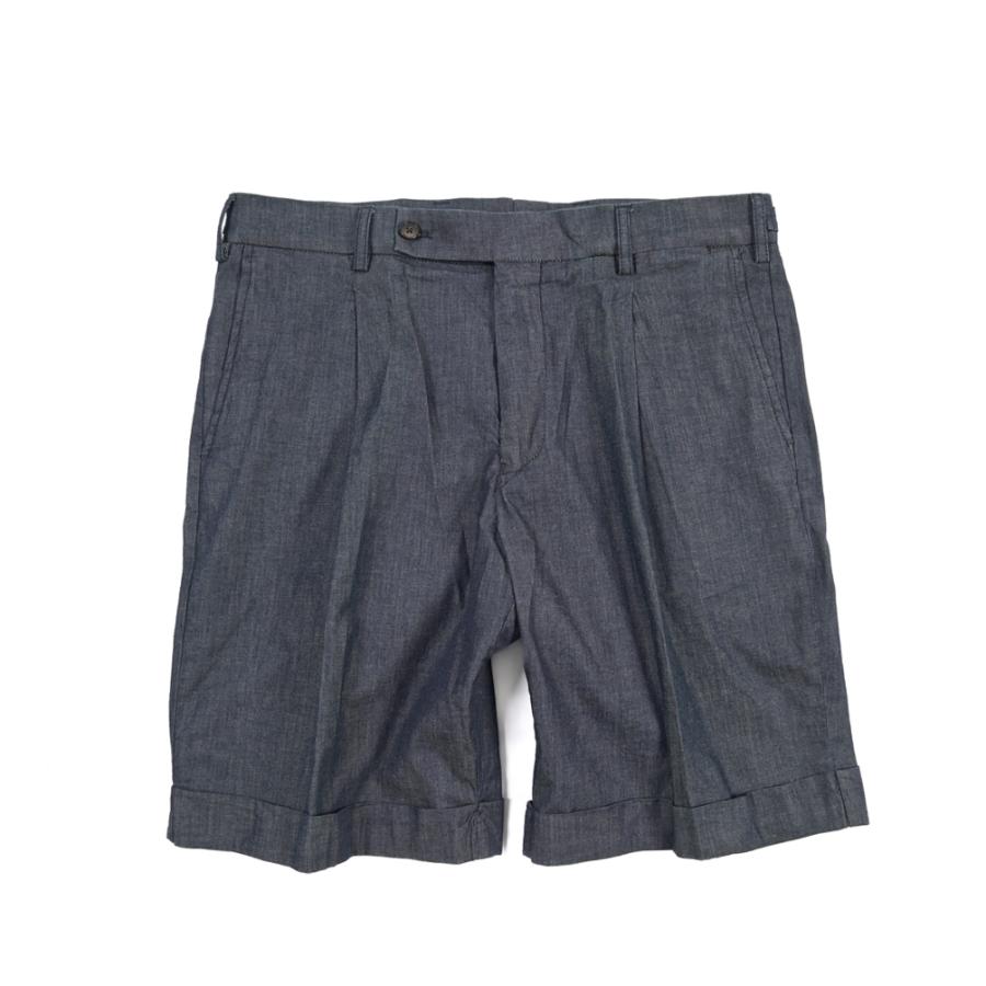 BERWICH ベルウィッチ / BERMUDA 1P-GD バミューダ ショーツ ワンタック ハーフパンツ ショートパンツ コットン ストレッチ ネイビー / セール