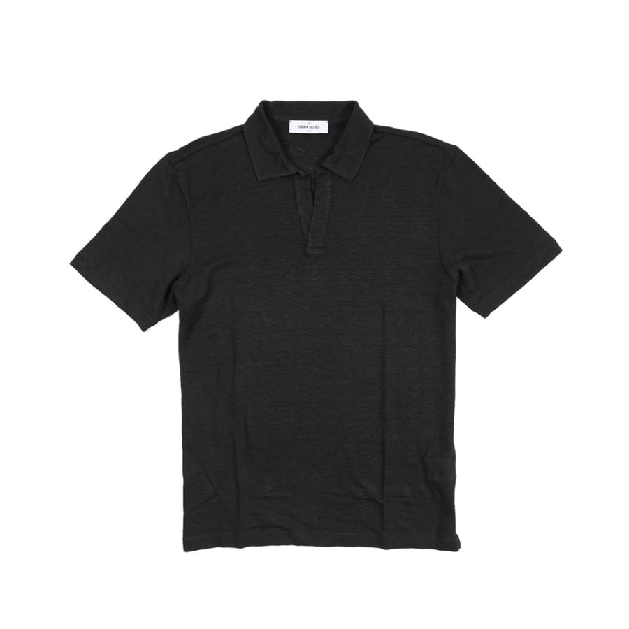 グランサッソ GRAN SASSO 半袖ポロシャツ ブラック50 イタリア製 Gran Sasso（グランサッソ） グランサッソ / スキッパー ニット