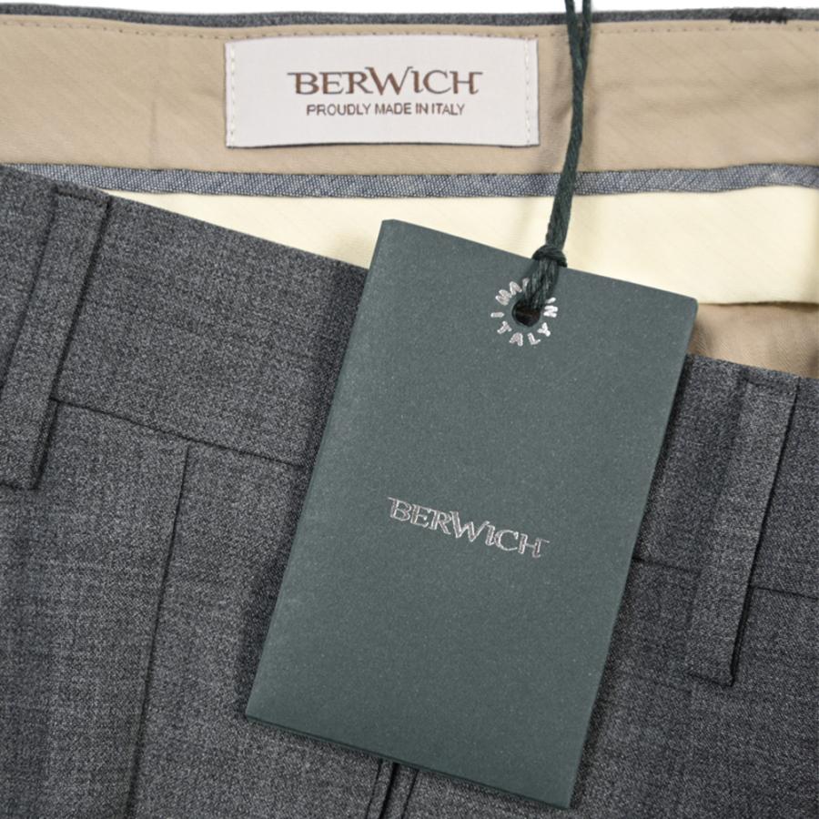 BERWICH ベルウィッチ / RETRO THECA 1P スラックス ワンタック パンツ ウール ストレッチ グレー / 26SS / セール | BERWICH | 10