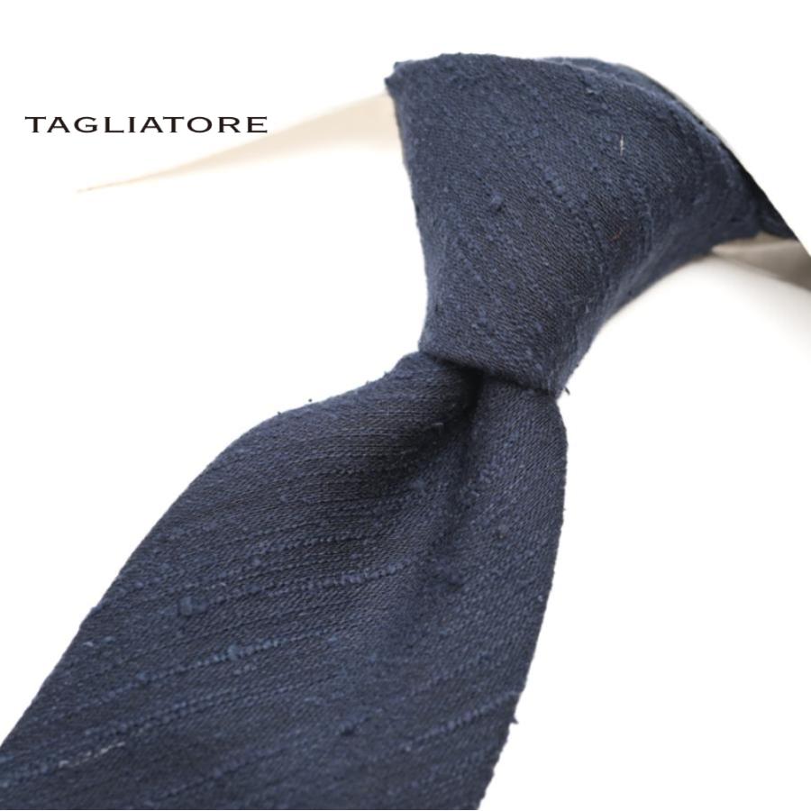 TAGLIATORE タリアトーレ / ネクタイ シルク100% 織柄 ネイビー / 26-27AW | TAGLIATORE
