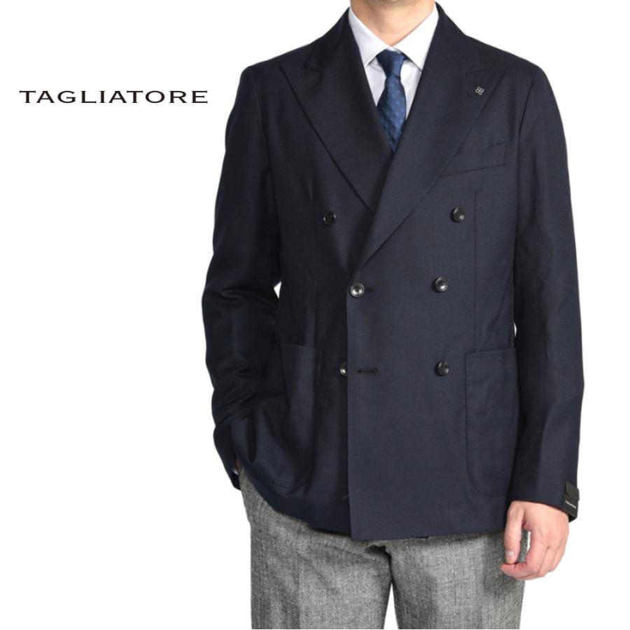 TAGLIATORE タリアトーレ / MONTECARLO テーラードジャケット 6Bダブル ピークドラペル ウール ストレッチ ネイビー / 26-27AW | TAGLIATORE