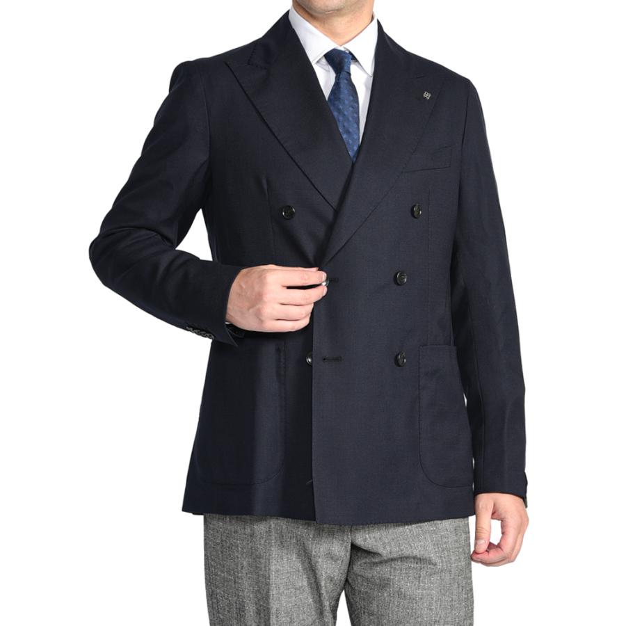 TAGLIATORE タリアトーレ / MONTECARLO テーラードジャケット 6Bダブル ピークドラペル ウール ストレッチ ネイビー / 26-27AW | TAGLIATORE | 01
