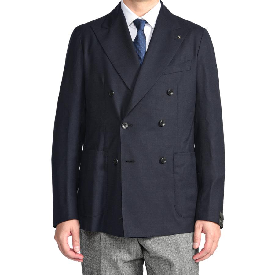 TAGLIATORE タリアトーレ / MONTECARLO テーラードジャケット 6Bダブル ピークドラペル ウール ストレッチ ネイビー / 26-27AW | TAGLIATORE | 02