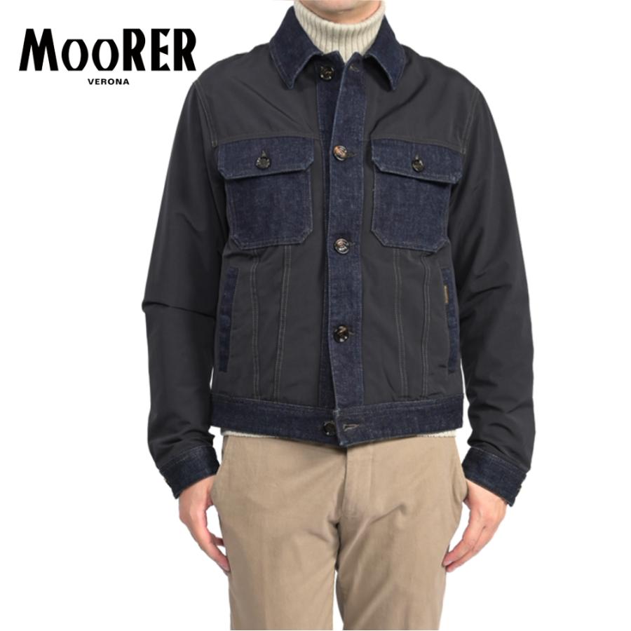 MOORER ムーレー / DANTAS ダンタス デニムコンビジャケット アウター コットン ポリエステル ネイビー