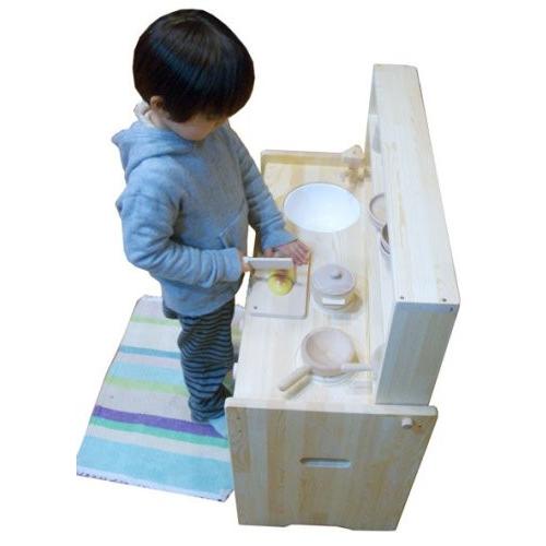 木遊舎 おままごとキッチン Amazon | 木遊舎(MOKUYUSYA) 一台二役のおままごとキッチン