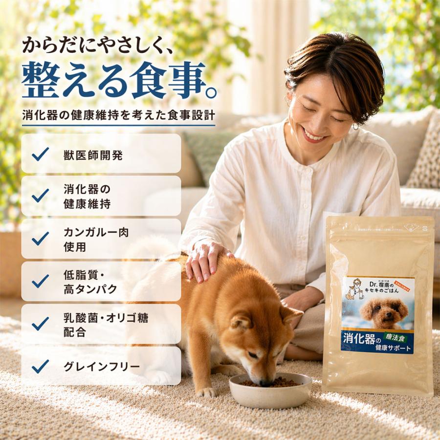 Dr.宿南のキセキのごはん 消化器の健康サポート（低脂肪） 1kg 犬用